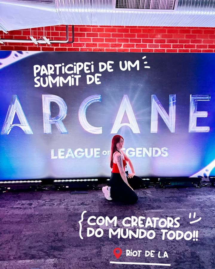 Steph no summit de Arcane na Riot, em Los Angeles